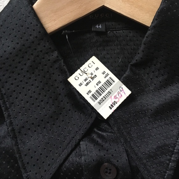 Vintage GUCCI SILK BUTTON UP Authentic SIZE 44/10 - Picture 5 of 5